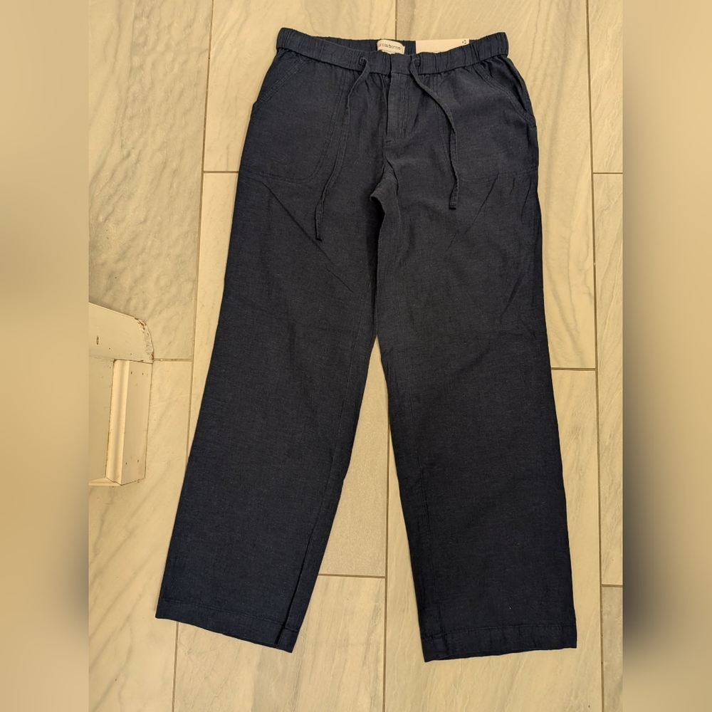 Liz Claiborne Wide Leg Cargo Pants Indigo Color Womens Petite Xs - NWT
